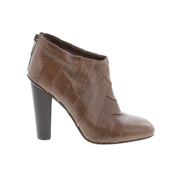 ELIE TAHARI Pleated Leather Ankle Booties EU 37 - Picture 4 of 11
